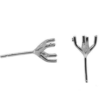 EF-133: 4 PRONG TULIP CAST EARRING