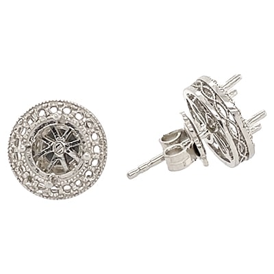 EFCS-30: FANCY ROUND CLUSTER CAST EARRING