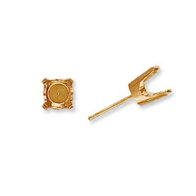 EF-36: 4 PRONG ROUND FRICTION LIGHT WEIGHT PRE-CUT DIE-STRUCK EARRING