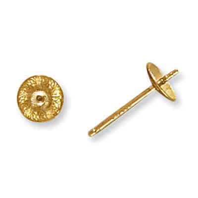 EF-76: REGULAR WEIGHT PEARL CUP FRICTION EARRING