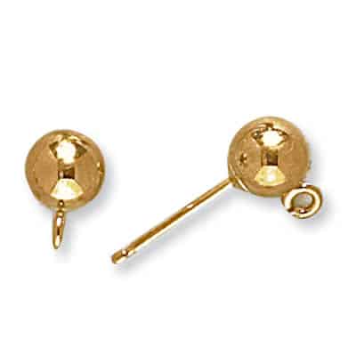 EF-87R: REGULAR WEIGHT FRICTION BALL EARRING W/ JUMP RING