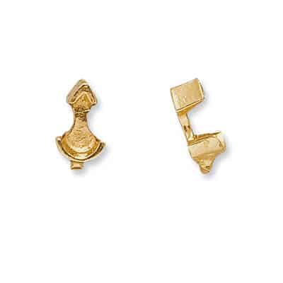 EF-PCH: CHANNEL SET PEAR SHAPED CAST EARRING NO POST
