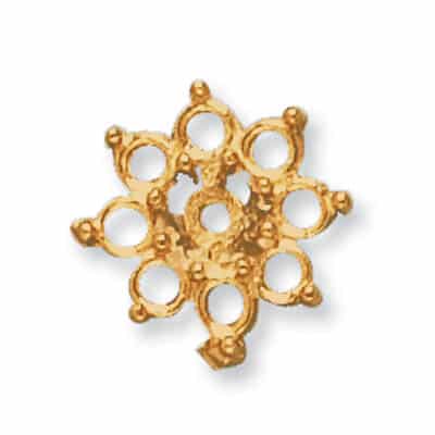 EJ-11: CAST FLOWER SHAPE EARRING JACKET