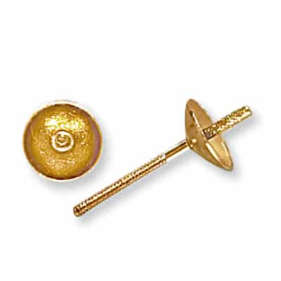 ET-46: THREADED PEARL CUP EARRING