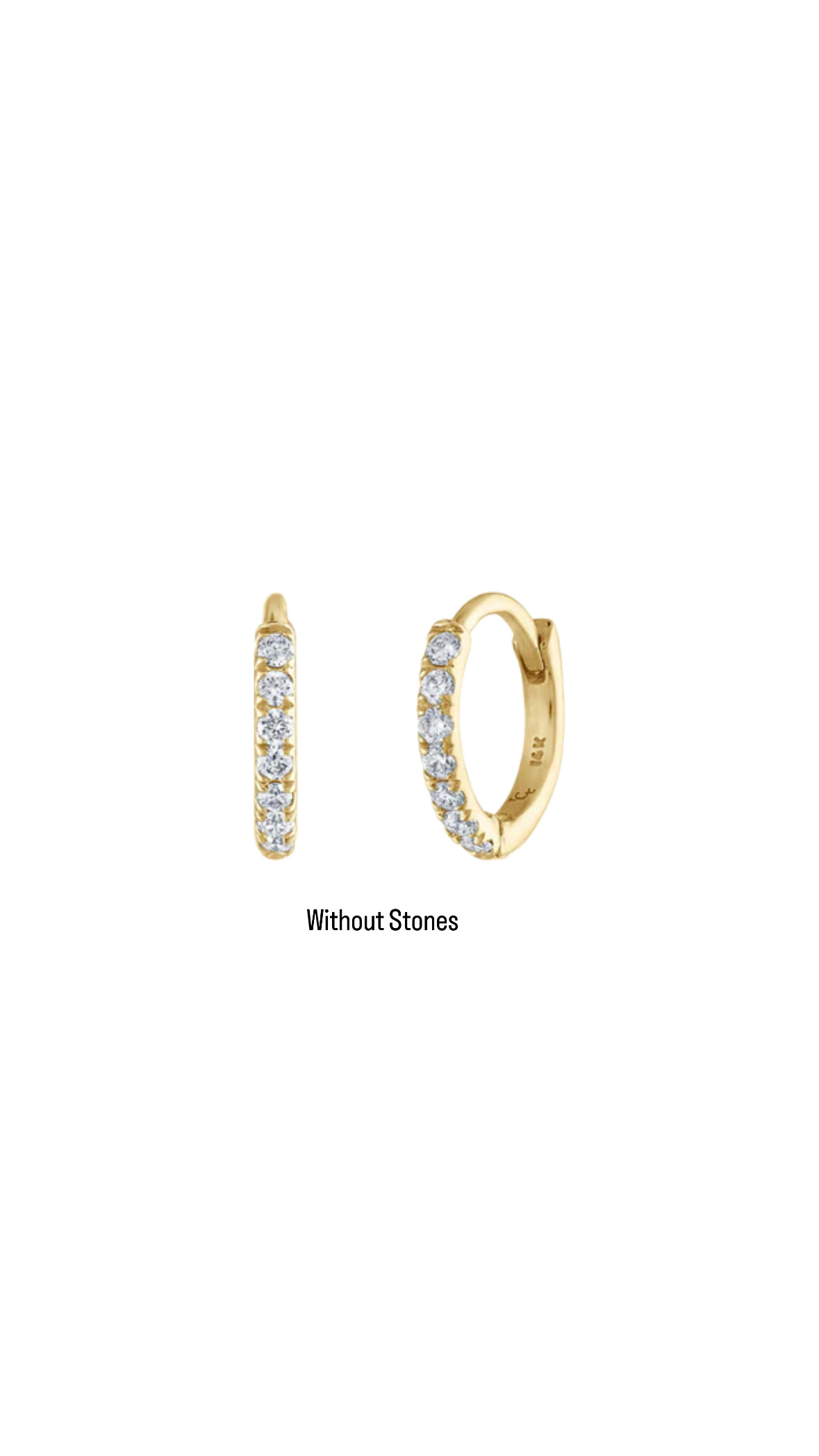 HE-257: CAST POLISHED HOOP EARRINGS FOR DIAMONDS