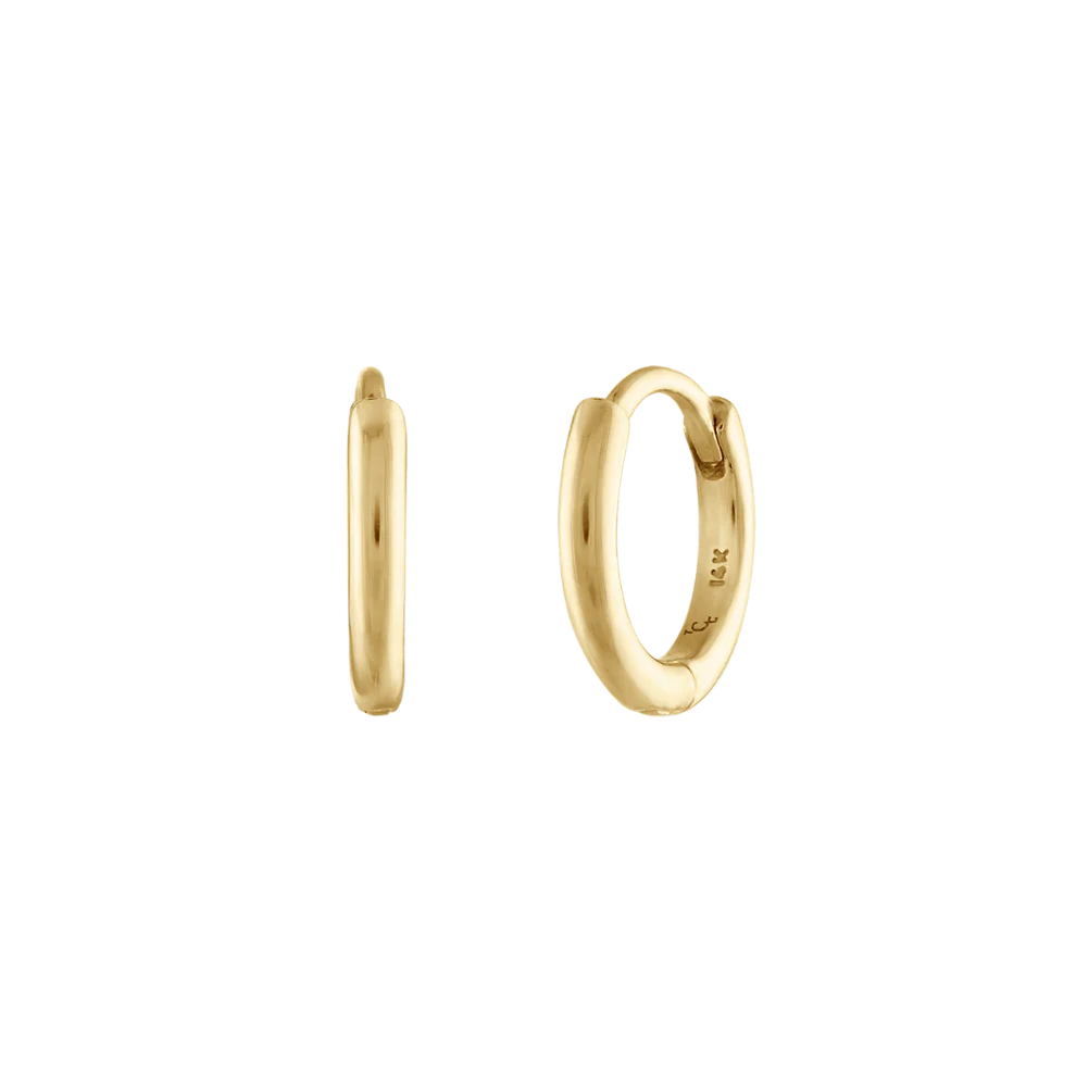 HE-36: CAST POLISHED HOOP EARRINGS