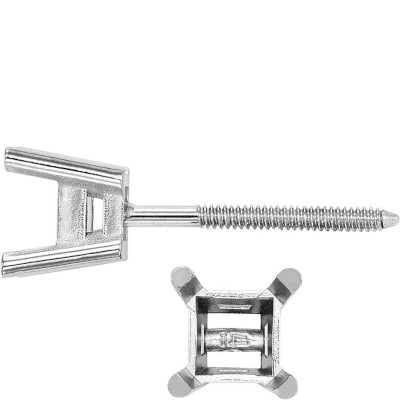 ET-64: THREADED SQUARE 4 PRONG WIRE CAST EARRING METAL MOLD