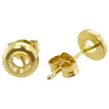 EF-BZ68: FRICTION ROUND BEZEL W/ AIRLINE CAST EARRING