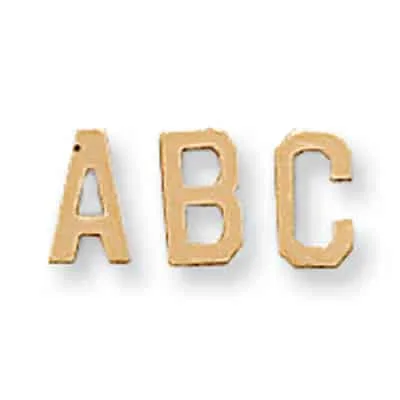 A-12: 6MM DIE-STRUCK BLOCK INITIAL