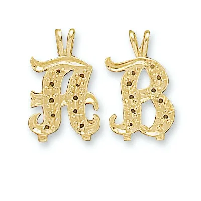 AP-67: 14MM CAST SCRIPT INITIALS FOR STONES W/ BAIL