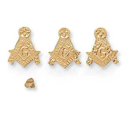A-95: STAMPED MASONIC EMBLEM DIE-STRUCK FOR DIAMONDS FOR ONYX