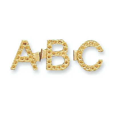 A-97: 9MM CAST BLOCK FISHTAIL INITIAL FOR DIAMONDS