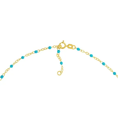 AN-EC: ASSEMBLED ENAMEL BEAD ANKLET