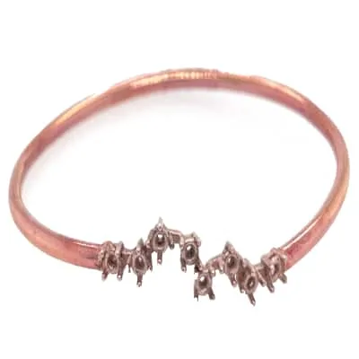 BNBR-4X4: BRACELET WITH 4 PRONG BASKETS FOR STONES