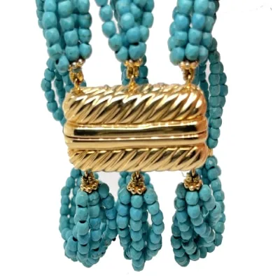 BRT-3M: VERMEIL TURQUOISE BRACELET