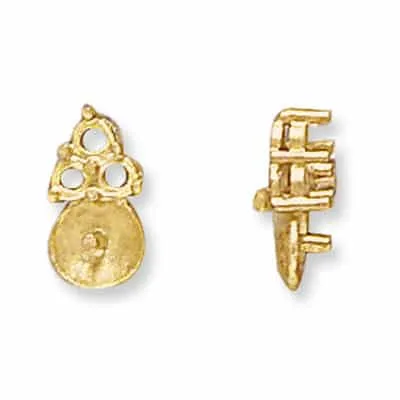CE-333: CAST 3 STONE &amp; PEARL EARRING MOUNTING