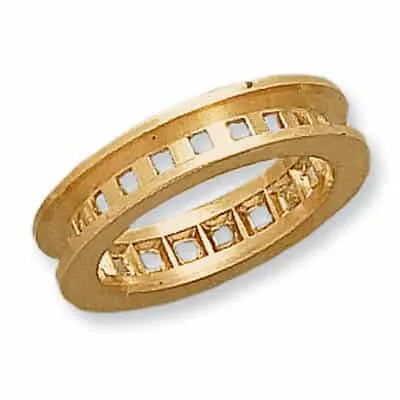 CH-EP21/30: SEAMLESS DIE-STRUCK ALL AROUND & AZURED CHANNEL ETERNITY BAND FOR PRINCESS CUT STONES