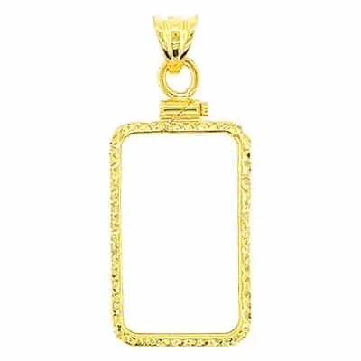 CM-80/39-CM-80/45: 10 GR SUISSE CREDIT DIAMOND CUT COIN FRAME W/ SCREW