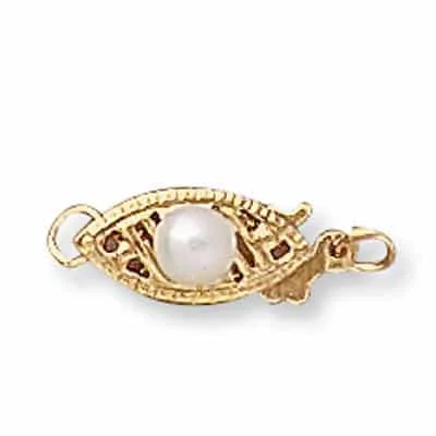 CP-16: FISHHOOK PEARL CLASP W/ ONE PEARL