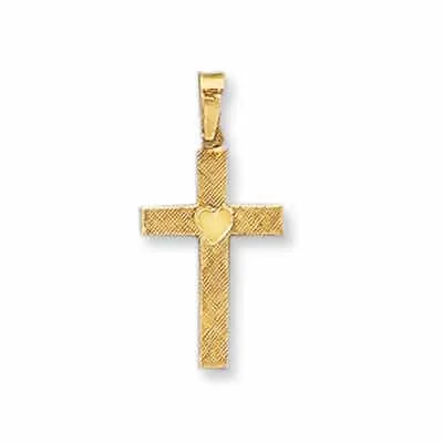 CR-32: HOLLOW CROSS WITH HEART DESIGN