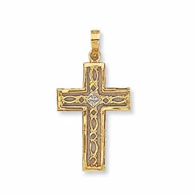 CR-48: HOLLOW CROSS WITH TEXTURED DESIGN