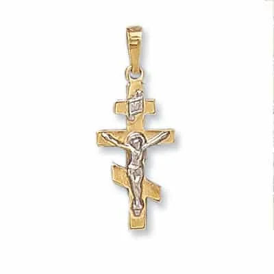 CR-82: SOLID ORTHODOX CROSS W/ CRUCIFIX