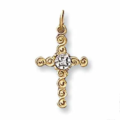 CR-99/1: SOLID CROSS W/ 1 DIAMOND