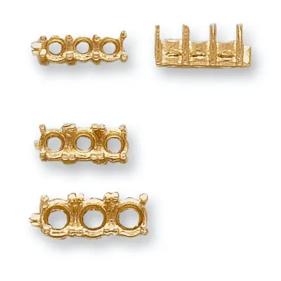 CS-60: 3 STONE STRIP CAST SETTING