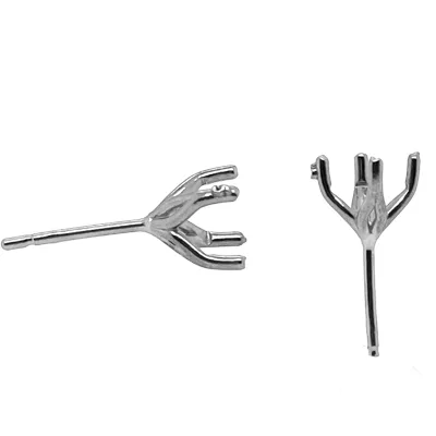 EF-133: 4 PRONG TULIP CAST EARRING