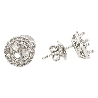 EFCS-29: CLUSTER HALO EARRING FOR STONES
