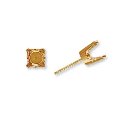 EF-36: 4 PRONG ROUND FRICTION LIGHT WEIGHT PRE-CUT DIE-STRUCK EARRING