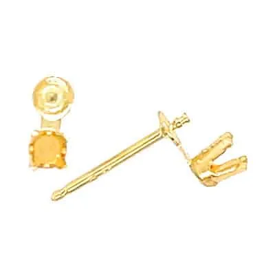EF-79: FRICTION PEARL CUP EARRING W/ 1 STONE