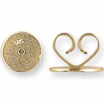 EF-HRT: 4MM-7.50MM HEART SHAPED FRICTION EARRING NUTS