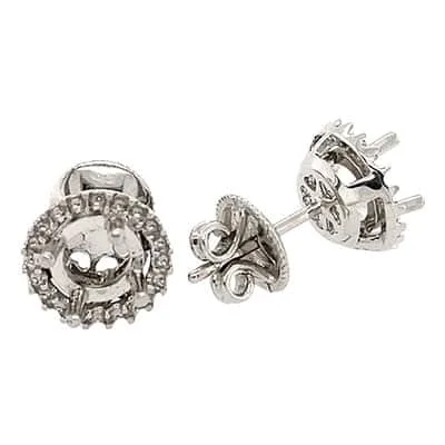 EFCS-28: CLUSTER HALO EARRING FOR STONES