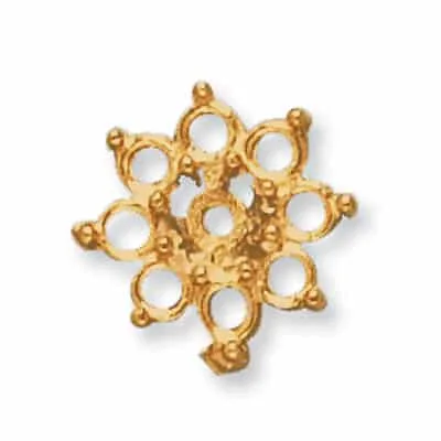 EJ-11: CAST FLOWER SHAPE EARRING JACKET