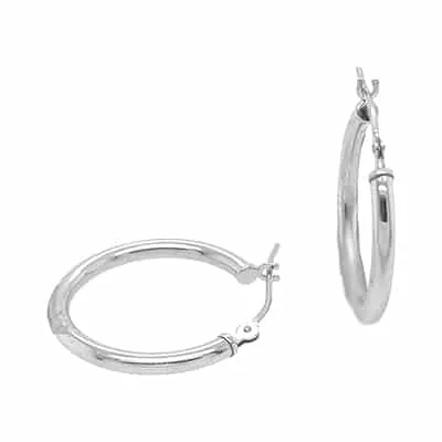 ER-39: PLAIN TUBE HOOP EARRING