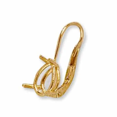 EW-100: CAST LEVER BACK W/ 4 PRONG PEAR SHAPED WIRE SETTING