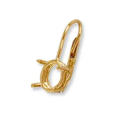 EW-112: CAST LEVER BACK W/ 4 PRONG OVAL WIRE SETTING