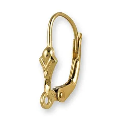 EW-86LG: LARGE LEVER BACK W/ FLEUR DE LIS & RING