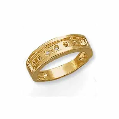 HC-95: CAST HALF CHANNEL RING FOR 7 ROUND STONES
