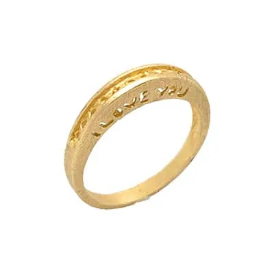 HC-WB-ILU: HALF CHANNEL I LOVE YOU WEDDING BAND