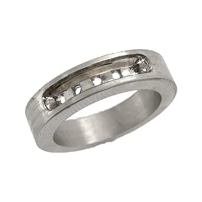 HCP-5/9: DIE-STRUCK HALF CHANNEL FULL AZURED RING FOR PRICESS CUT