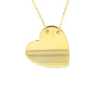 HD-65: ASSEMBLED HEART NAME PLATE NECKLACE