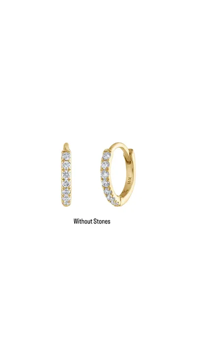 HE-257: CAST POLISHED HOOP EARRINGS FOR DIAMONDS