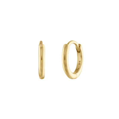 HE-36: CAST POLISHED HOOP EARRINGS