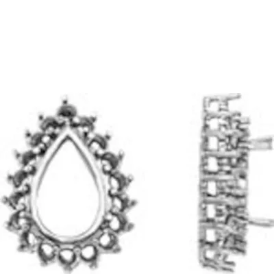 CS-50: PEAR SHAPED CENTER CLUSTER CAST SETTING