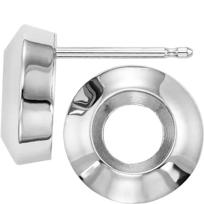 EF-100: FRICTION ROUND BEZEL CAST EARRING METAL MOLD