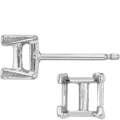 EF-156: FRICTION SQUARE V PRONG CAST EARRING METAL MOLD
