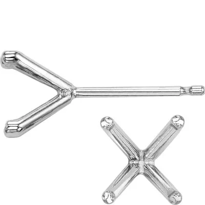 EF-164: FRICTION SQUARE 4 PRONG MARTINI DIE-STRUCK EARRING METAL MOLD