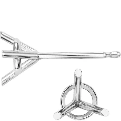 EF-31: 3 PRONG ROUND FRICTION MARTINI CAST EARRINGS METAL MOLD